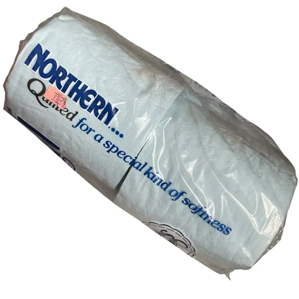 Quilted Northern Blue Toilet Paper 4 Roll Bathroom Tissue African American FLAW